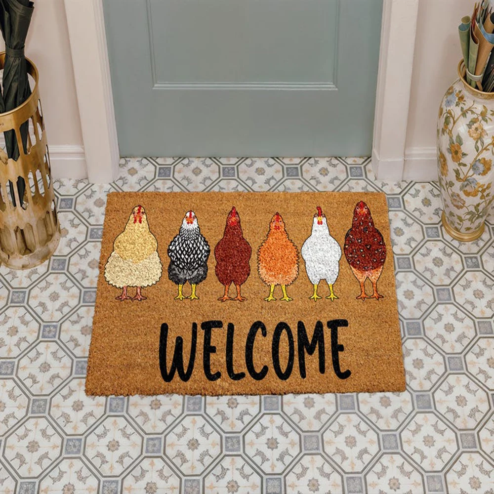 Chicken Colorful Welcome Mat Funny Farmhouse Doormat Rustic Farm Animal Decor Chicken Lover Front Porch Decor Housewarming Gift
Chicken Colorful Welcome Mat Funny Farmhouse Doormat Rustic Farm Animal Decor Chicken Lover Front Porch Decor Housewarming Gift