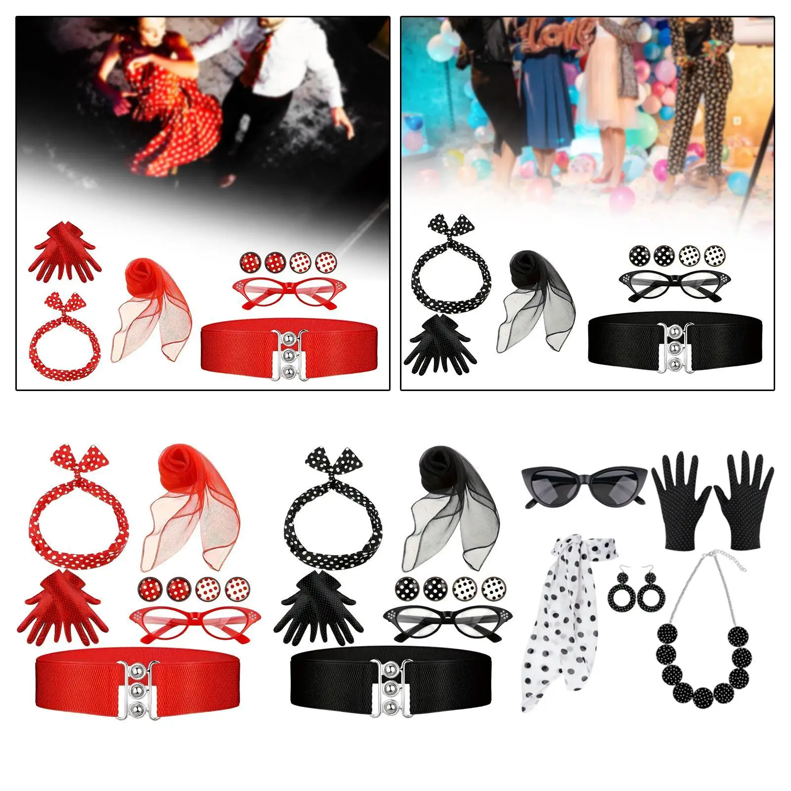 1950S Women Costume Glasses Scarf Dress up for Prom Holiday Outfit Party
1950S Women Costume Glasses Scarf Dress up for Prom Holiday Outfit Party