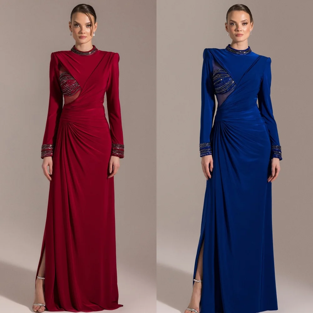Customized Fashion Chiffon Pleat Sequined A-line High Collar Long Dresses Bespoke Occasion Exquisite Sizes Available
Customized Fashion Chiffon Pleat Sequined A-line High Collar Long Dresses Bespoke Occasion Exquisite Sizes Available