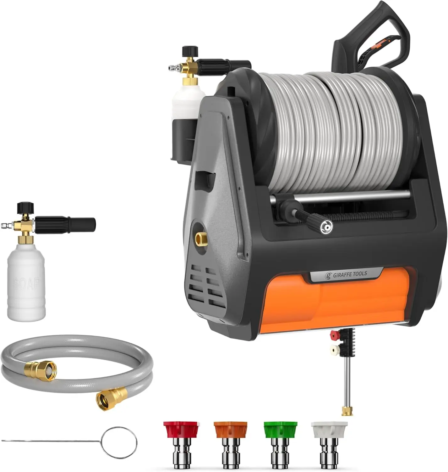 Grandfalls Retractable Pressure Washer Pro, Wall Mount Pressure Washer, Electric Power Washer, Automatic Rewind, Max 2900PSI
Grandfalls Retractable Pressure Washer Pro, Wall Mount Pressure Washer, Electric Power Washer, Automatic Rewind, Max 2900PSI
