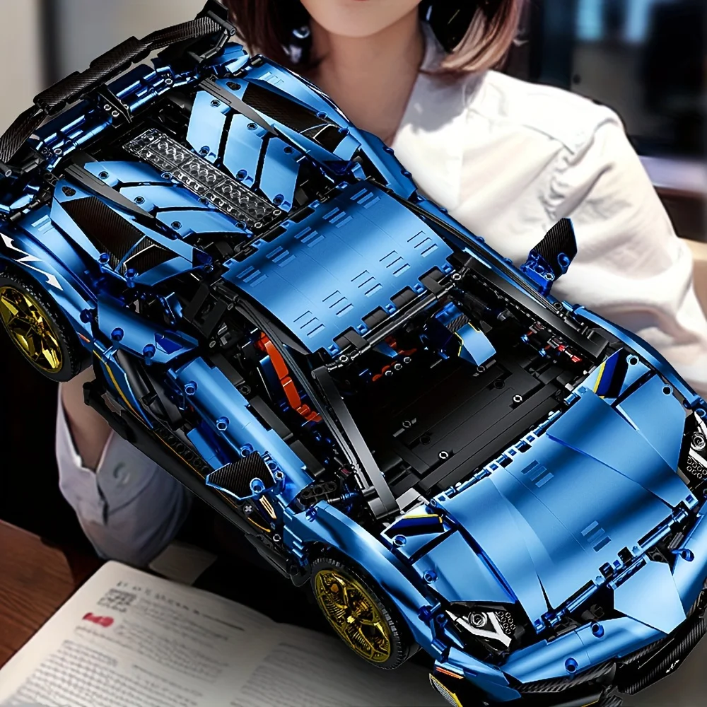 3811PCS 1:8 Simulation Building Blocks Super Sports Car High Difficulty Assembly Model Birthday Gift Desktop Model Ornament
3811PCS 1:8 Simulation Building Blocks Super Sports Car High Difficulty Assembly Model Birthday Gift Desktop Model Ornament