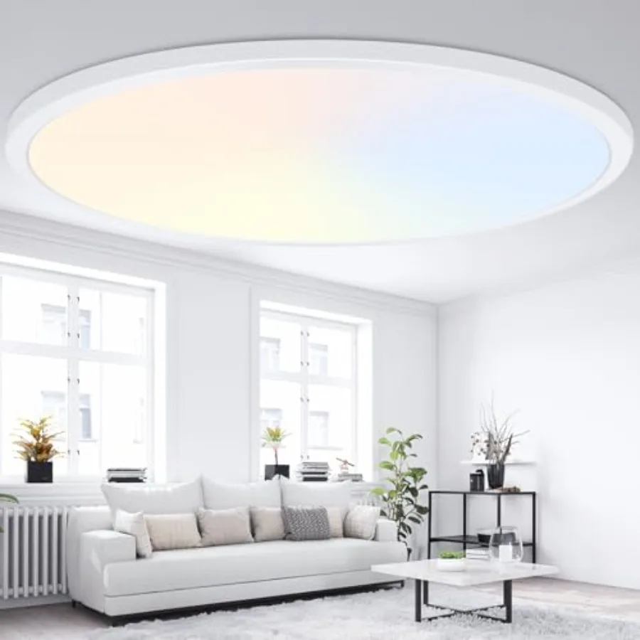 19 Inch Large Flush Mount Ceiling Light Fixtures 4200LM 420W Equivalent 2700K-6500K Selectable 0.67 Inch Extremely Thin 36W Mod
19 Inch Large Flush Mount Ceiling Light Fixtures 4200LM 420W Equivalent 2700K-6500K Selectable 0.67 Inch Extremely Thin 36W Mod