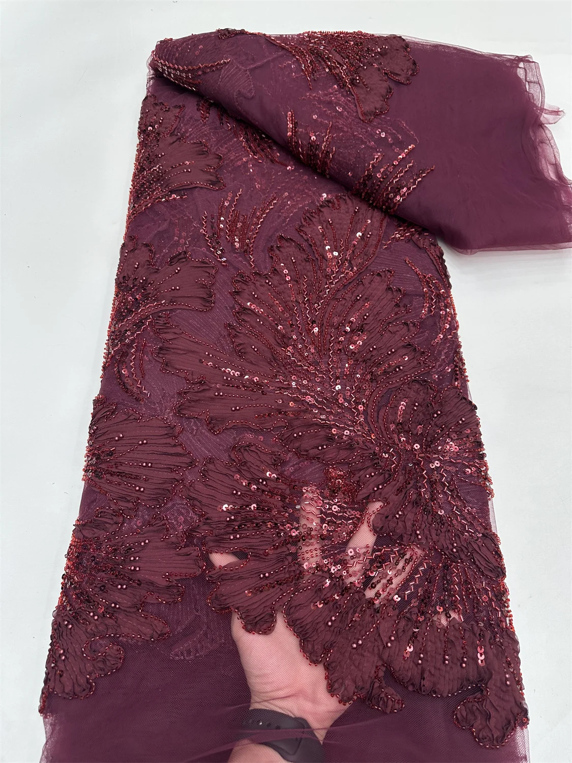 African Lace Fabric 2025 High Quality Nigerian Lace Beaded Sequins French Net Fabric 5 Yards For Sewing Party Wedding Dresses
African Lace Fabric 2025 High Quality Nigerian Lace Beaded Sequins French Net Fabric 5 Yards For Sewing Party Wedding Dresses