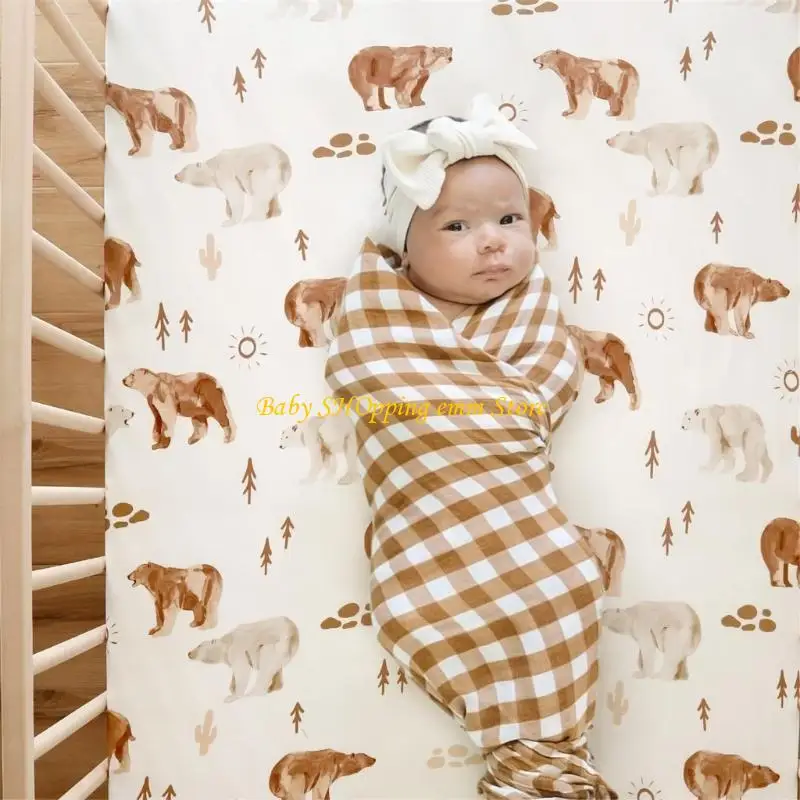 23GD 2Pcs Crib Fitted Sheet Baby Diaper Changing Pad Sleeve Infants Removable Crib Beddding Stuff Slipcover for Nursery Room
23GD 2Pcs Crib Fitted Sheet Baby Diaper Changing Pad Sleeve Infants Removable Crib Beddding Stuff Slipcover for Nursery Room