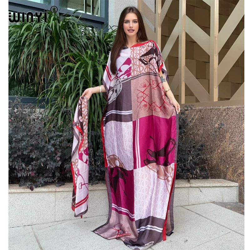 WINYI 2024 New African Women Dashiki boho print muslim woman dubai Free Size Design With Scarf Maxi Loose African Elegant Dress
WINYI 2024 New African Women Dashiki boho print muslim woman dubai Free Size Design With Scarf Maxi Loose African Elegant Dress
