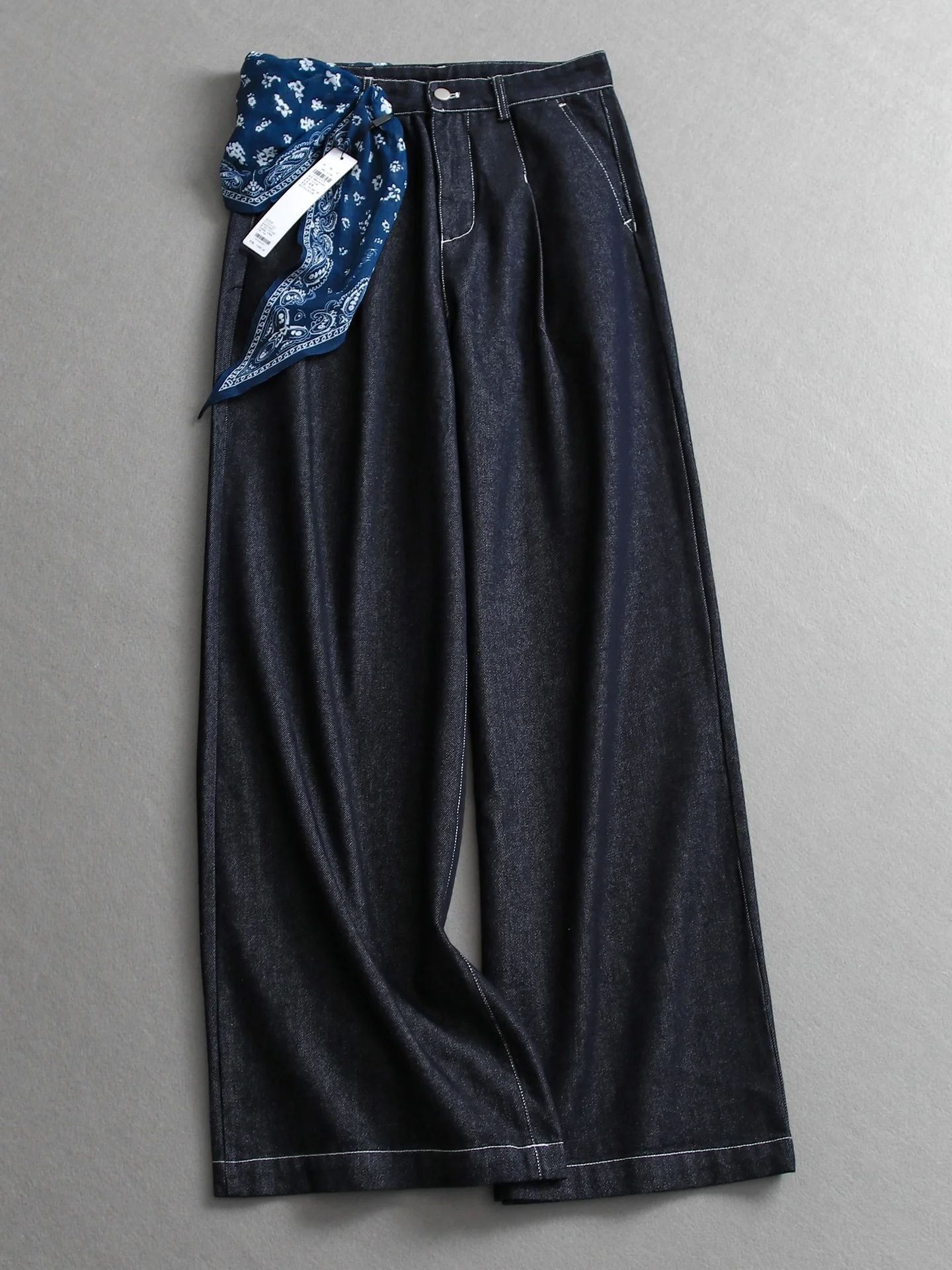 High Waist Straight Leg Jeans Loose Wide Leg Pants Women's Jeans Scarf Drifting Belt Denim Blue Slimming Drapey Loose Fit
High Waist Straight Leg Jeans Loose Wide Leg Pants Women's Jeans Scarf Drifting Belt Denim Blue Slimming Drapey Loose Fit