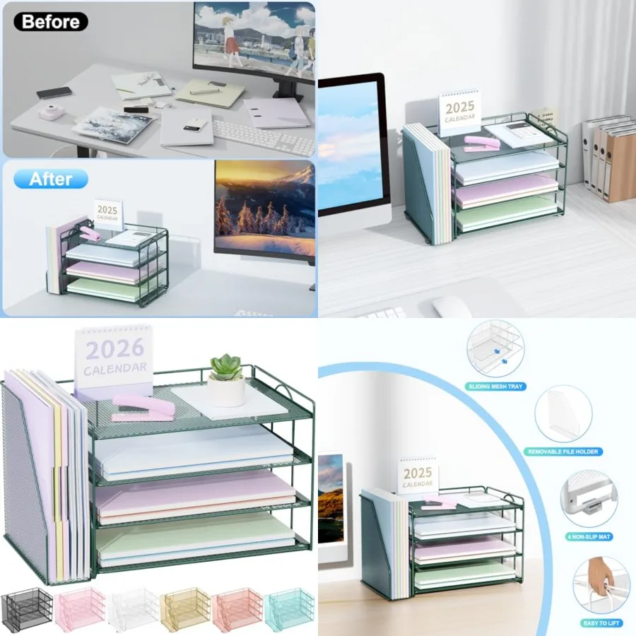 Paper Organizer, Desk Organizers and Accessories for Desk with File organizer, Desk Accessories and Workspace Organizers for Ca
Paper Organizer, Desk Organizers and Accessories for Desk with File organizer, Desk Accessories and Workspace Organizers for Ca