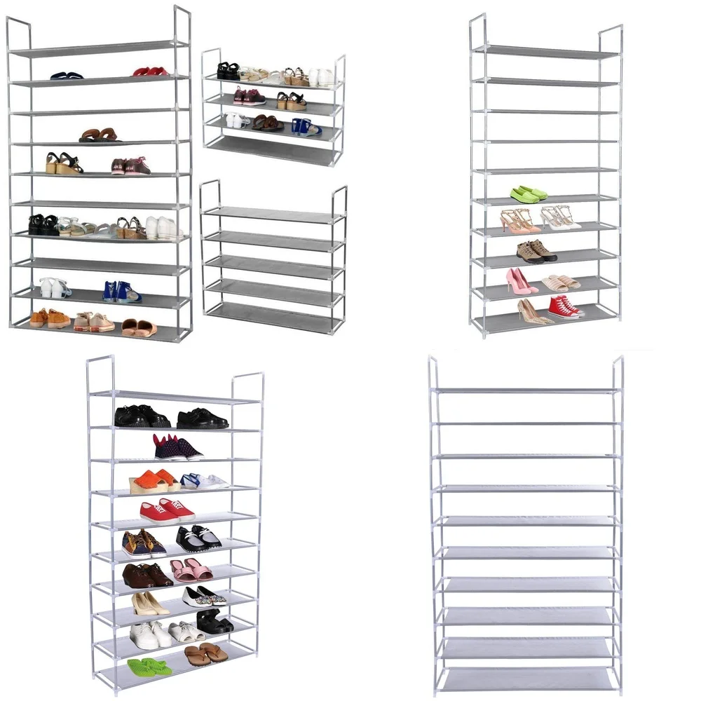 10 Tier Shoe Rack Storage Organizer Tower for 50 Pairs Adjustable Footwear Shelf Space Saving Entryway Closet Organizer Grey
10 Tier Shoe Rack Storage Organizer Tower for 50 Pairs Adjustable Footwear Shelf Space Saving Entryway Closet Organizer Grey