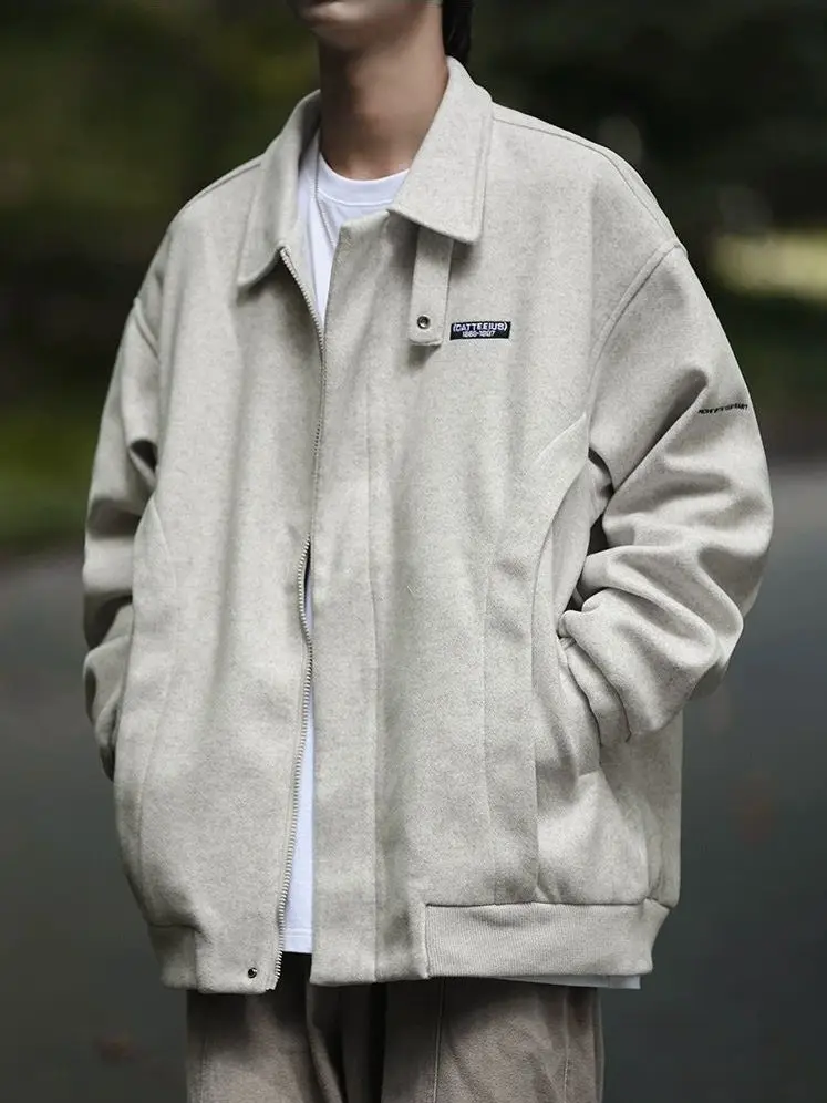Spring and autumn new American retro woolen lapel jackets for men and women, Japanese versatile design, loose couple jackets Y2K
Spring and autumn new American retro woolen lapel jackets for men and women, Japanese versatile design, loose couple jackets Y2K