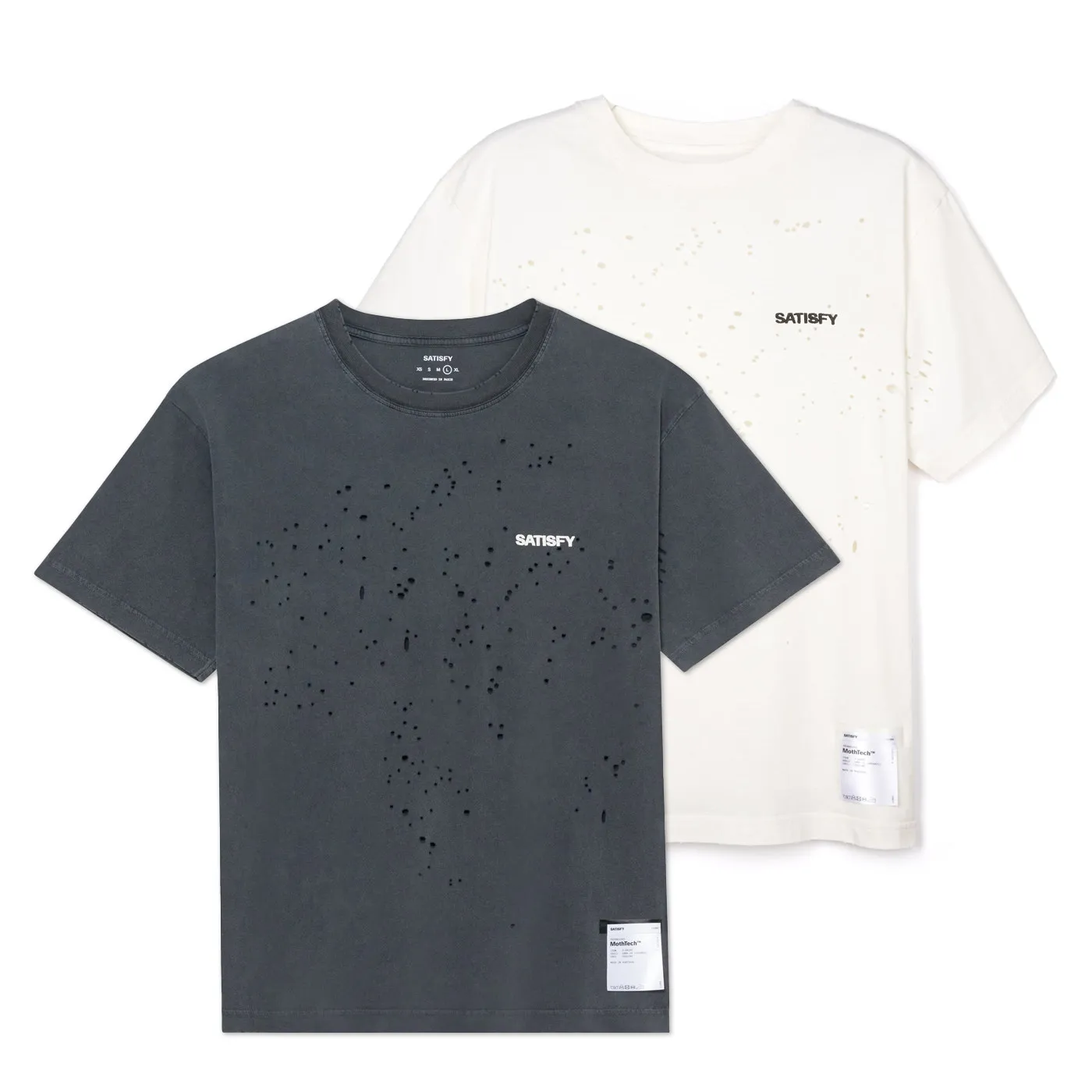 SATISFY running MothTech round neck old cotton basic printed short-sleeved T-shirt
SATISFY running MothTech round neck old cotton basic printed short-sleeved T-shirt