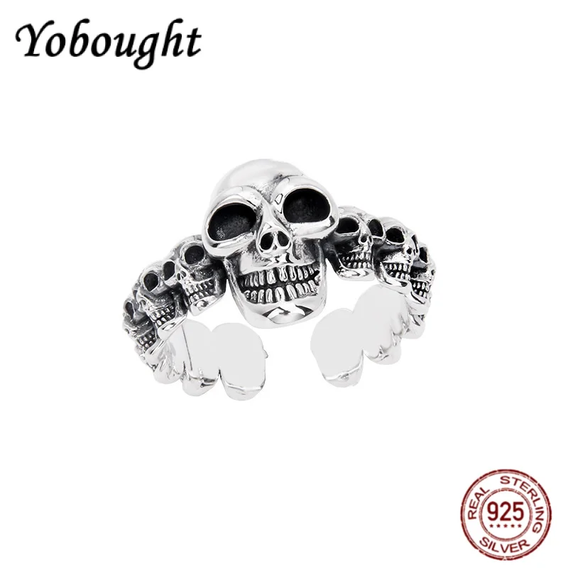NEW S925 Pure Silver Personalized Skull Ring For Men And Women Retro Three-dimensional European And American Halloween Gift
NEW S925 Pure Silver Personalized Skull Ring For Men And Women Retro Three-dimensional European And American Halloween Gift