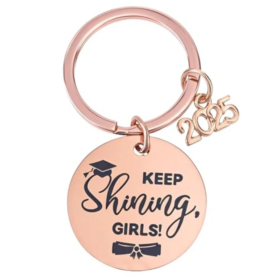 2025 Graduation Gifts Key Chain for Girls Rose Gold Stainless Steel Round Disc Keychain Keep Shining Girls Inspirational Gradua
2025 Graduation Gifts Key Chain for Girls Rose Gold Stainless Steel Round Disc Keychain Keep Shining Girls Inspirational Gradua