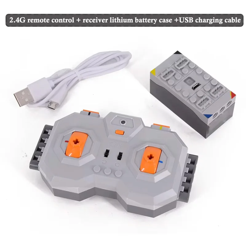 4-Channel Remote Control Power Function Block Toy Parts 2.4G Remote Control + Receiver Li-ion Battery For RC Vehicle Truck Crane
4-Channel Remote Control Power Function Block Toy Parts 2.4G Remote Control + Receiver Li-ion Battery For RC Vehicle Truck Crane