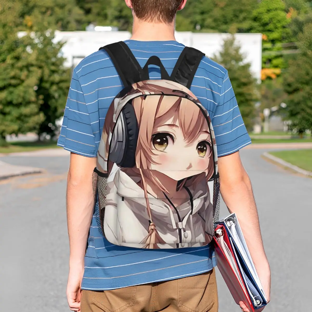 Anime Girl Wearing Headphones Backpack Student BookBag Kids School Bag Computer Shoulder Bags for Men Women
Anime Girl Wearing Headphones Backpack Student BookBag Kids School Bag Computer Shoulder Bags for Men Women