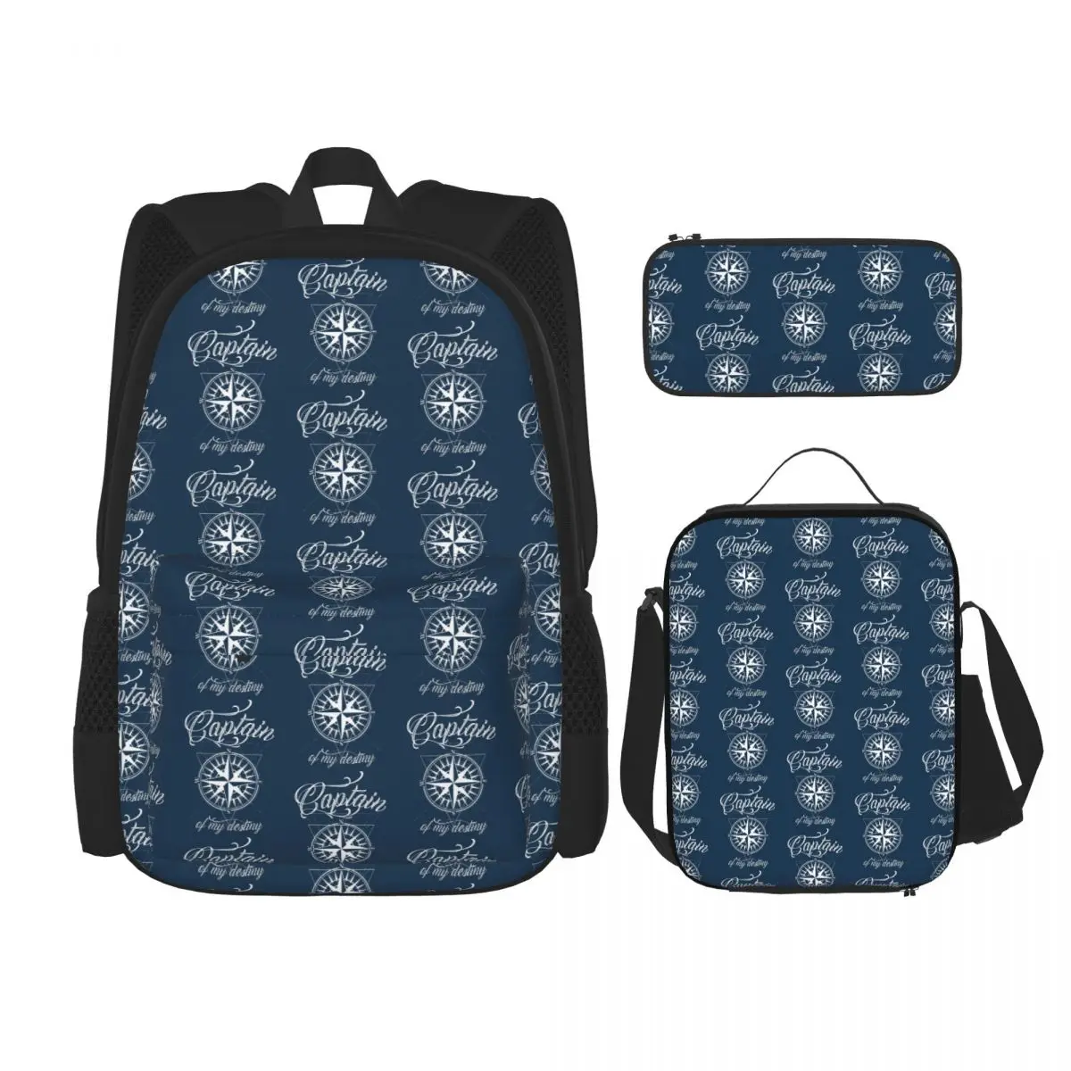 Nautical Compass Captain Anchor Boat Backpacks Boys Girls Bookbag School Bags Kids Rucksack Lunch Bag Pen Bag Three-Piece Set
Nautical Compass Captain Anchor Boat Backpacks Boys Girls Bookbag School Bags Kids Rucksack Lunch Bag Pen Bag Three-Piece Set