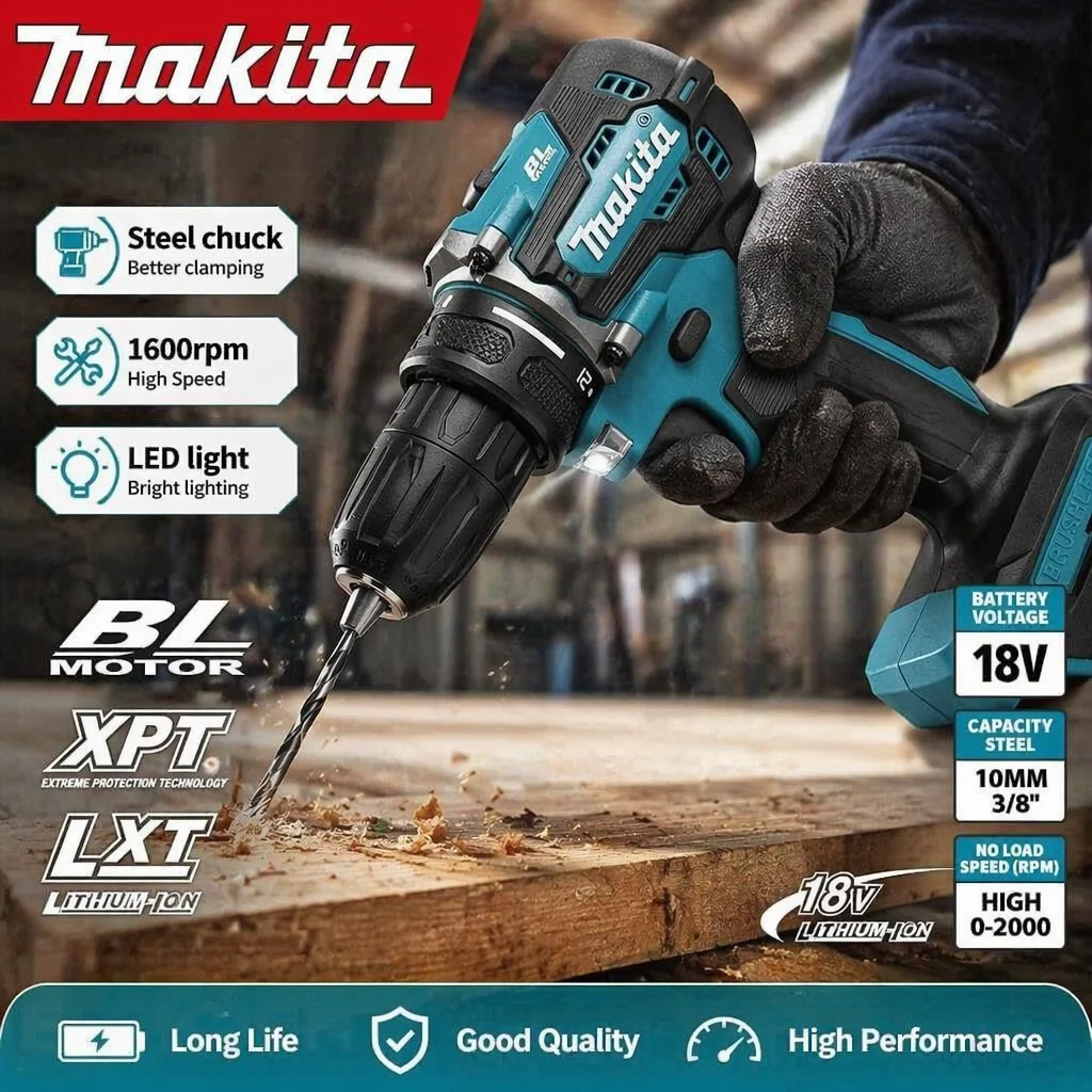 Makita Battery 18V Durable Spare Battery Compatible With DHP487 Brushless Electric Impact Cordless Drill Driver
Makita Battery 18V Durable Spare Battery Compatible With DHP487 Brushless Electric Impact Cordless Drill Driver
