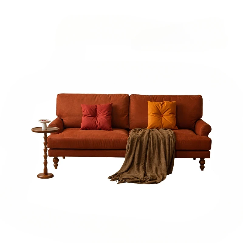 Retro Suede Wine Red Removable Washable Sofa French Style Mid-Ancient Small Apartment Solid Wood Cloth Craft Sofa
Retro Suede Wine Red Removable Washable Sofa French Style Mid-Ancient Small Apartment Solid Wood Cloth Craft Sofa