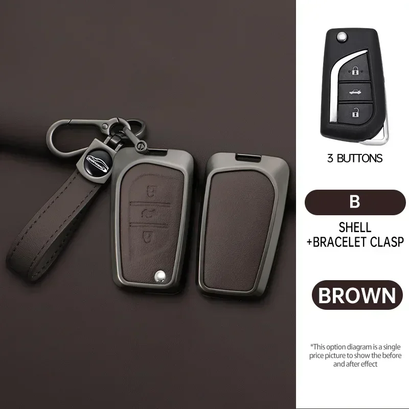 zinc alloy leather 2 3 4 Buttons Car Key Case Cover for Toyota Hilux Corolla Avensis Prado Fortuner RAV4 CHR Shell Accessories
zinc alloy leather 2 3 4 Buttons Car Key Case Cover for Toyota Hilux Corolla Avensis Prado Fortuner RAV4 CHR Shell Accessories