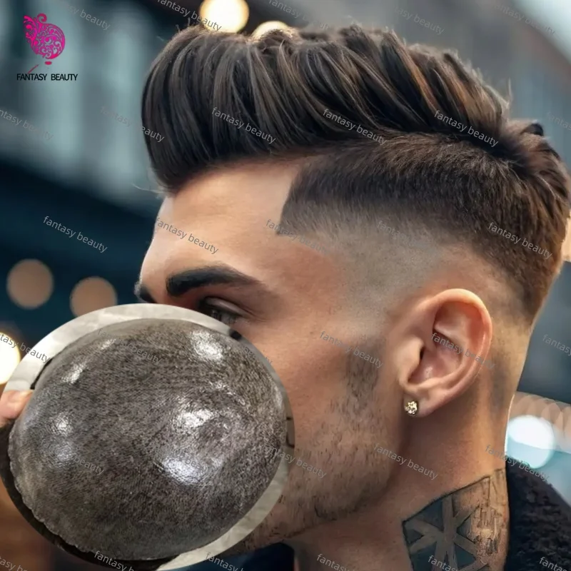 Male Hair Prosthesis Full PU Base 0.1mm Microskin Men Toupee Grey 1B10 1B50 1B80 Men's Natural Hairline Wigs For Men's capillary
Male Hair Prosthesis Full PU Base 0.1mm Microskin Men Toupee Grey 1B10 1B50 1B80 Men's Natural Hairline Wigs For Men's capillary