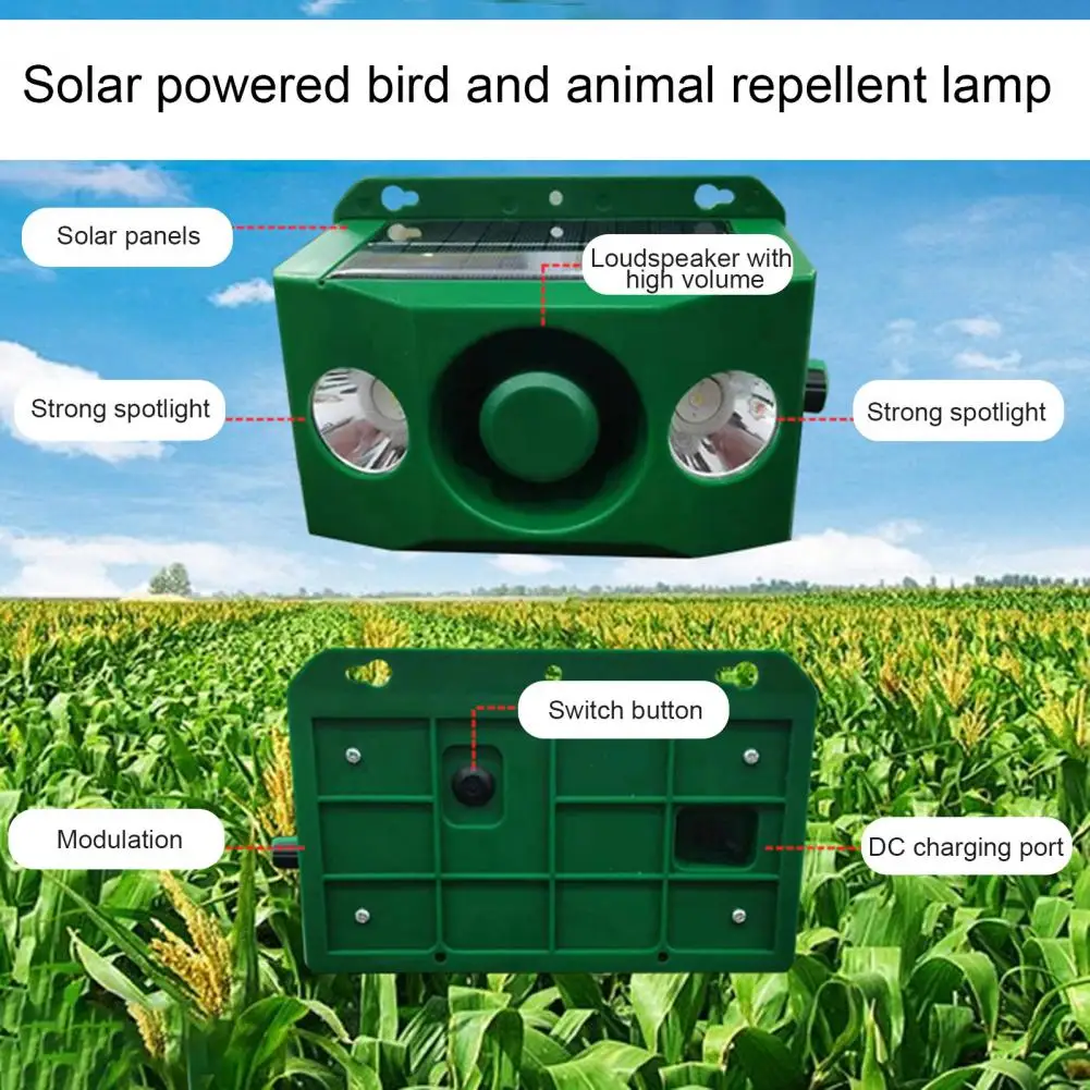 Eco-friendly Solar Warning Lights Weather-resistant Solar Repellent Light with Loud Volume for Farm Fields for Property
Eco-friendly Solar Warning Lights Weather-resistant Solar Repellent Light with Loud Volume for Farm Fields for Property