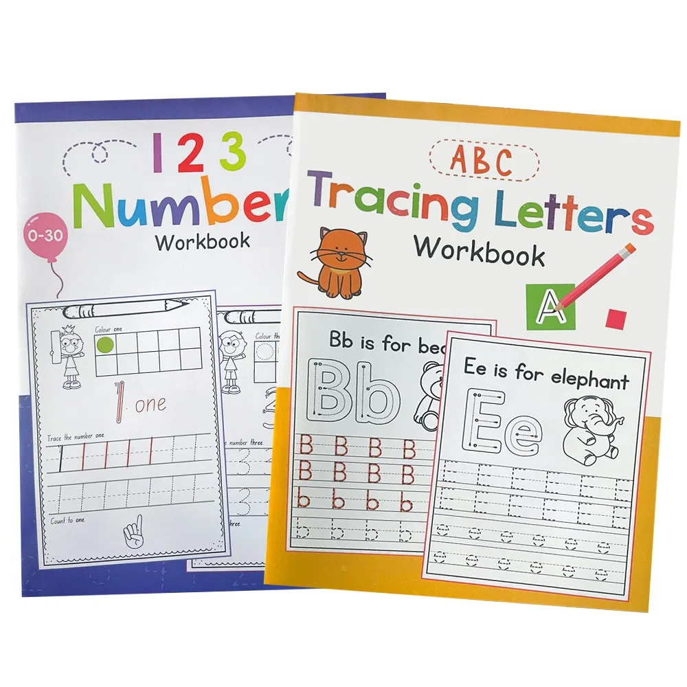 ABC & 123 Number Workbook - Handwriting Practice Book for Math and Letter Skills Development Fun Learning Exercises 2 Books 
ABC & 123 Number Workbook - Handwriting Practice Book for Math and Letter Skills Development Fun Learning Exercises 2 Books