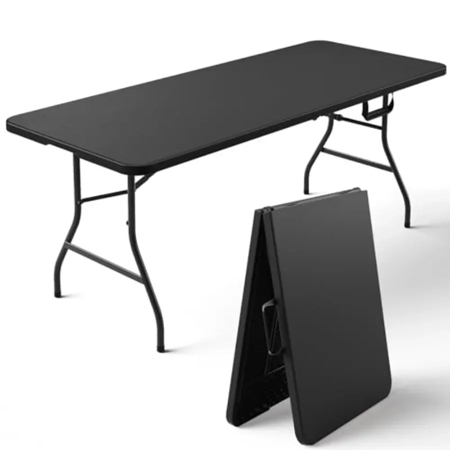 Folding Table, 6FT Foldable Picnic Table with Carrying Handle, Heavy Duty Fold-in-Half Portable Table for Weddings, Camping, RV
Folding Table, 6FT Foldable Picnic Table with Carrying Handle, Heavy Duty Fold-in-Half Portable Table for Weddings, Camping, RV