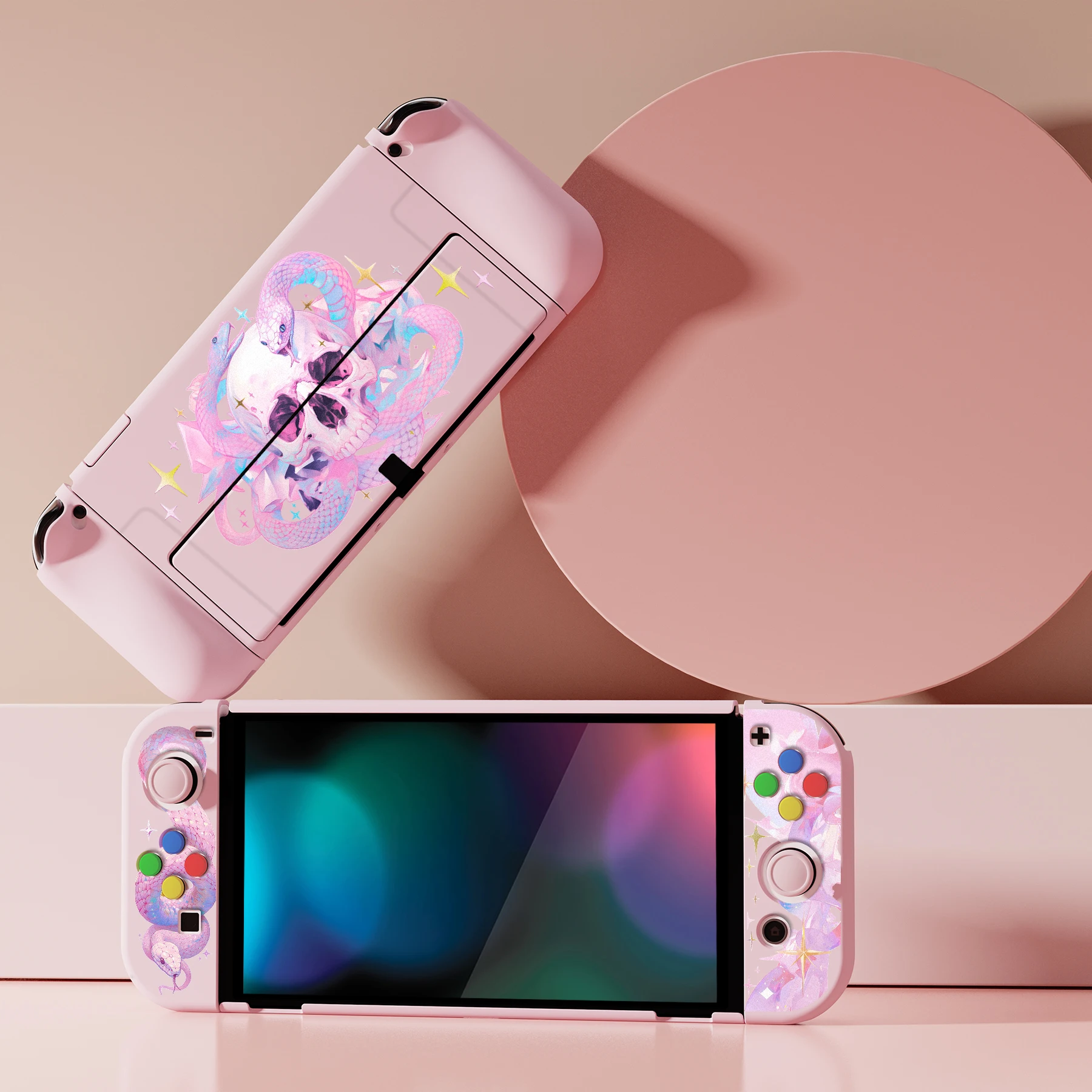 PlayVital ZealProtect Soft Protective Case for Nintendo Switch OLED Protector with Thumb Grips - Celestial Serpent's Embrace
PlayVital ZealProtect Soft Protective Case for Nintendo Switch OLED Protector with Thumb Grips - Celestial Serpent's Embrace