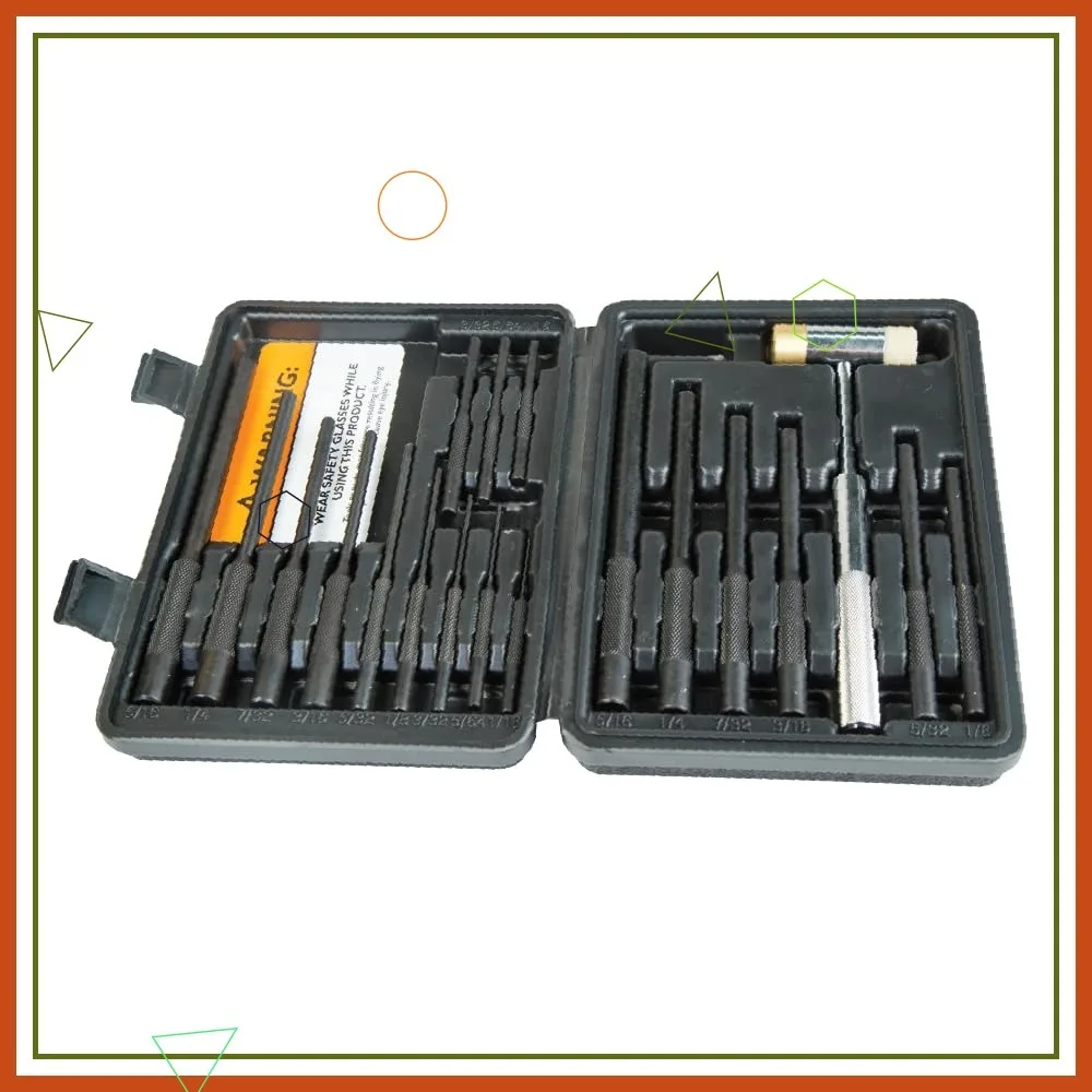 Roll Pin Punch Set with Dual Sided Hammer, Storage Case for Gunsmithing
Roll Pin Punch Set with Dual Sided Hammer, Storage Case for Gunsmithing