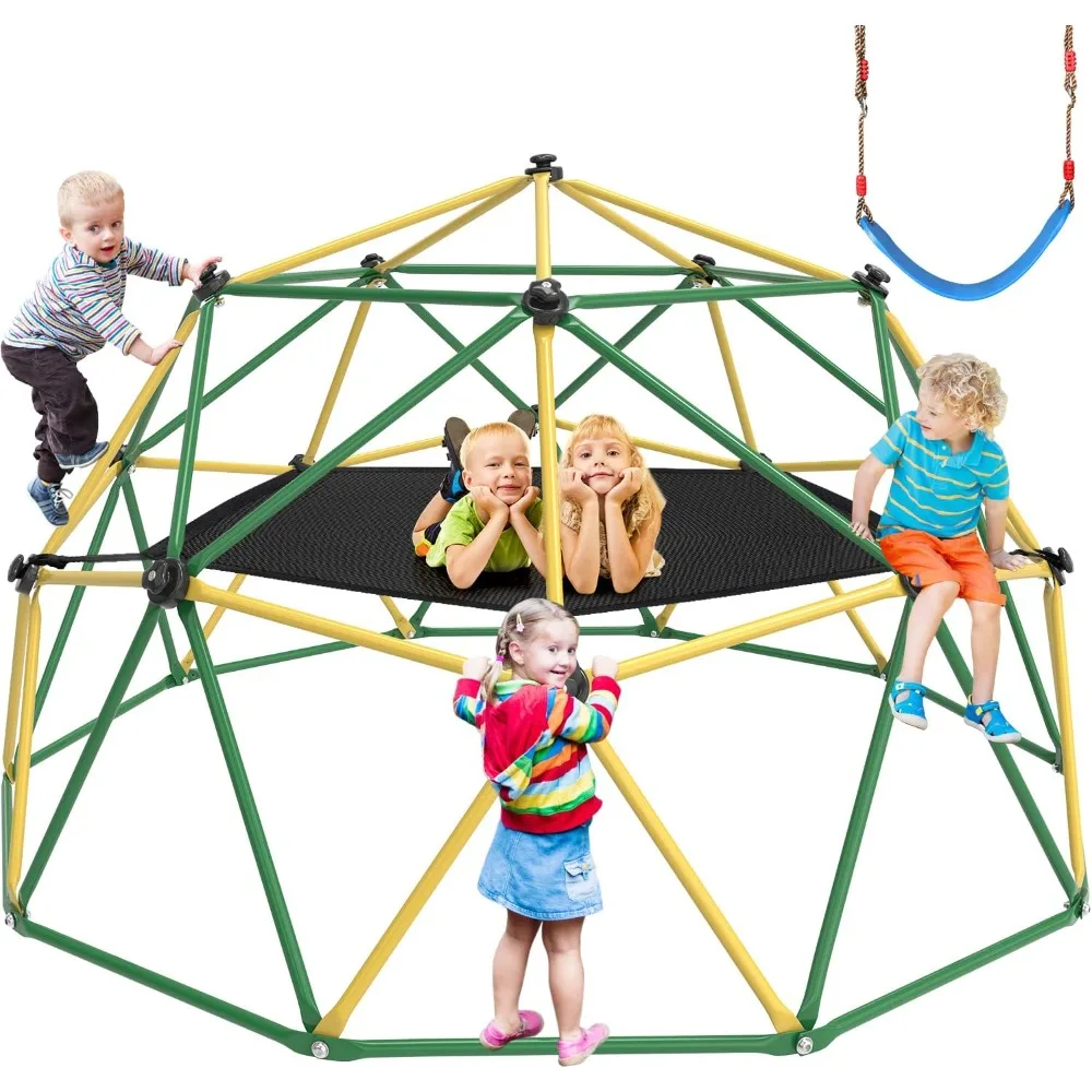 Climbing Dome, 10FT Dome Climber with Hammock for Kids 3 to 10 Outdoor Play Equipment, Supports up to 1000lbs Jungle Gym
Climbing Dome, 10FT Dome Climber with Hammock for Kids 3 to 10 Outdoor Play Equipment, Supports up to 1000lbs Jungle Gym