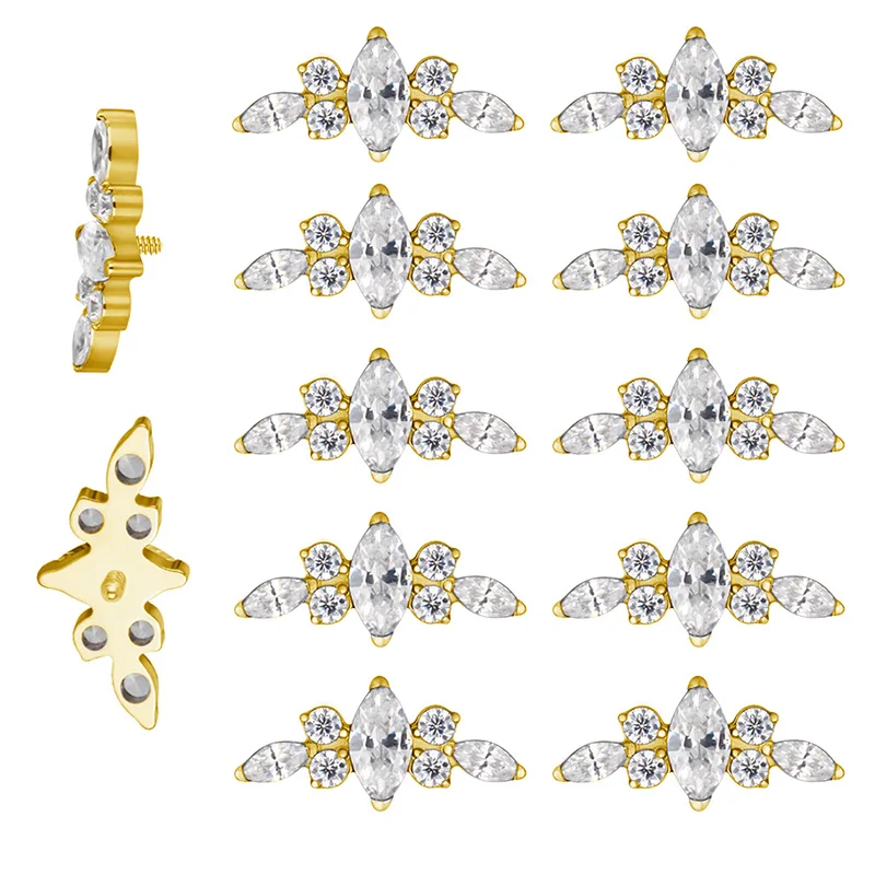10 Pcs ASTM F136 Titanium Arc Ear PIERC Bar Earrings CZ Inlay Top Curved Labret Lip Stud Tragus Threaded Body Piercing Jewelry
10 Pcs ASTM F136 Titanium Arc Ear PIERC Bar Earrings CZ Inlay Top Curved Labret Lip Stud Tragus Threaded Body Piercing Jewelry