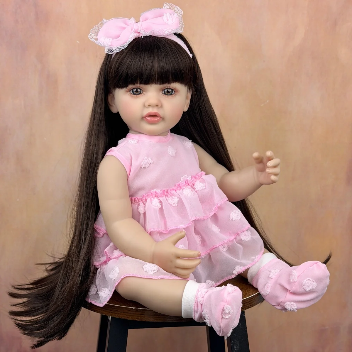 BZDOLL 55cm 22in Full Vinyl Princess Doll, with Pink Dress, Dress Up & Bath Toy, Birthday Gift
BZDOLL 55cm 22in Full Vinyl Princess Doll, with Pink Dress, Dress Up & Bath Toy, Birthday Gift