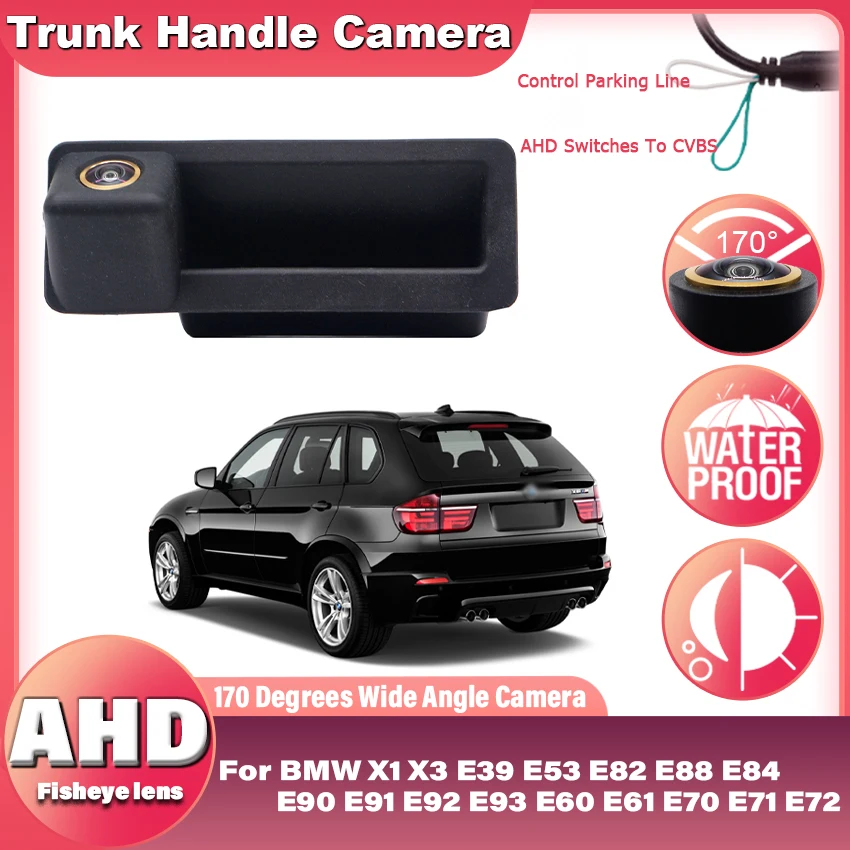 Камера заднего вида для BMW X1 X3 E39 E53 E82 E88 E84 E90 E91 E92 E93 E60 E61 E70 E71 E72 Резервная камера заднего вида с объективом «рыбий глаз» AHD
Камера заднего вида для BMW X1 X3 E39 E53 E82 E88 E84 E90 E91 E92 E93 E60 E61 E70 E71 E72 Резервная камера заднего вида с объективом «рыбий глаз» AHD