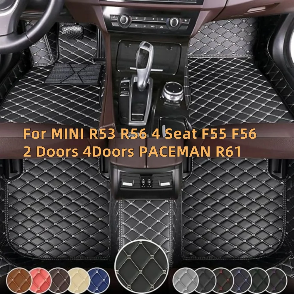 Custom Car Floor Mats For MINI R53 R56 4 Seat F55 F56 2 Doors 4Doors PACEMAN R61 Full Coverage Floor Mats Luxury Floor Liners
Custom Car Floor Mats For MINI R53 R56 4 Seat F55 F56 2 Doors 4Doors PACEMAN R61 Full Coverage Floor Mats Luxury Floor Liners