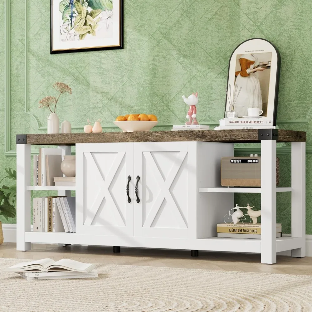 TV Stand for 65 Inch TV, Farmhouse Entertainment Center with Storage,60 Inch TV Console Table with Shelves, Modern Media Console
TV Stand for 65 Inch TV, Farmhouse Entertainment Center with Storage,60 Inch TV Console Table with Shelves, Modern Media Console