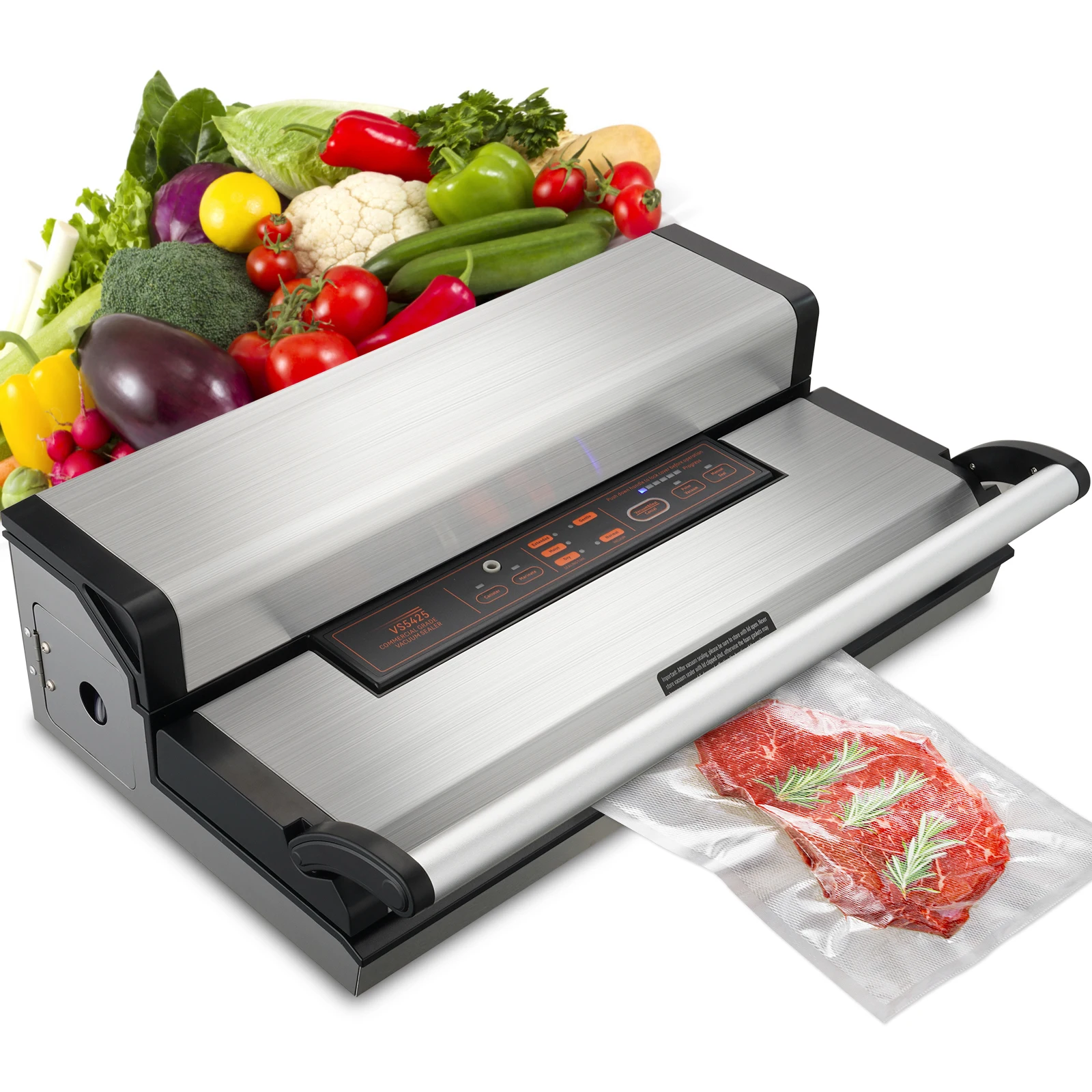 SucceBuy Commercial Vacuum Sealer Machine Multifunction Automatic Food Packaging with Bag Roll Storage Cutter for Home Kitchen
SucceBuy Commercial Vacuum Sealer Machine Multifunction Automatic Food Packaging with Bag Roll Storage Cutter for Home Kitchen