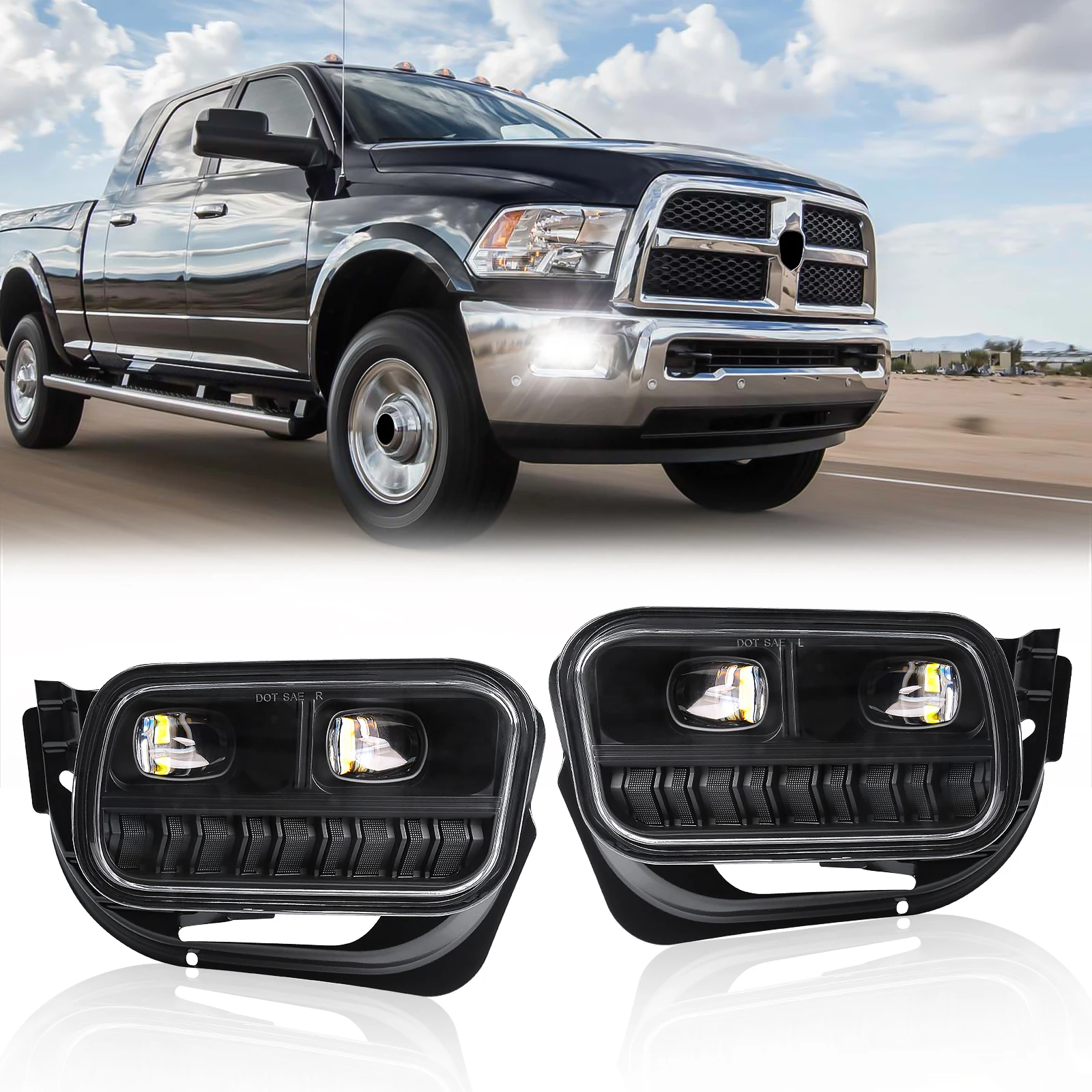 Для Dodge Ram 1500 2500 3500 2009-2018 светодиодные противотуманные фары DRL дневные ходовые огни 12 В белый передний бампер дальнего света в сборе
Для Dodge Ram 1500 2500 3500 2009-2018 светодиодные противотуманные фары DRL дневные ходовые огни 12 В белый передний бампер дальнего света в сборе