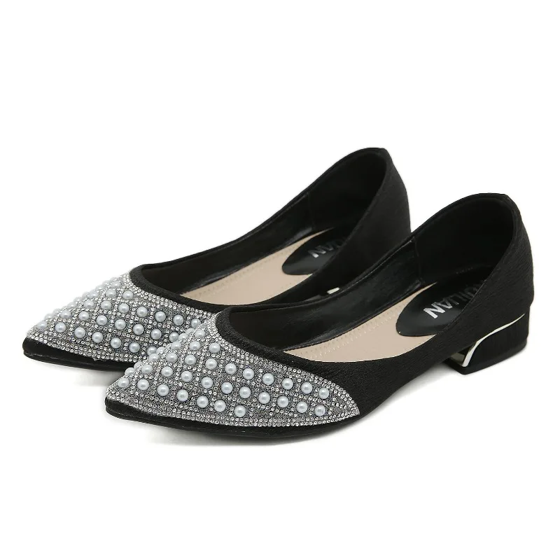 Fashion Pointed Tip Pearl Women's Sandals Comfort Thick Heel Single Shoes for Women Soft Leather Casual Shoes Sandalias De Mujer
Fashion Pointed Tip Pearl Women's Sandals Comfort Thick Heel Single Shoes for Women Soft Leather Casual Shoes Sandalias De Mujer