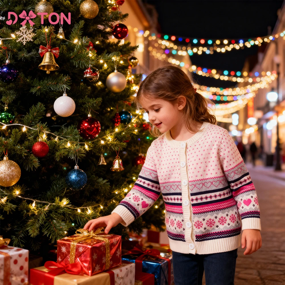 DXTON Toddler Girls Knitting Cardigan Sweater Dot Snowflakes Children Xmas New Year Costumes Single-Breasted Kids Outwear Coat
DXTON Toddler Girls Knitting Cardigan Sweater Dot Snowflakes Children Xmas New Year Costumes Single-Breasted Kids Outwear Coat