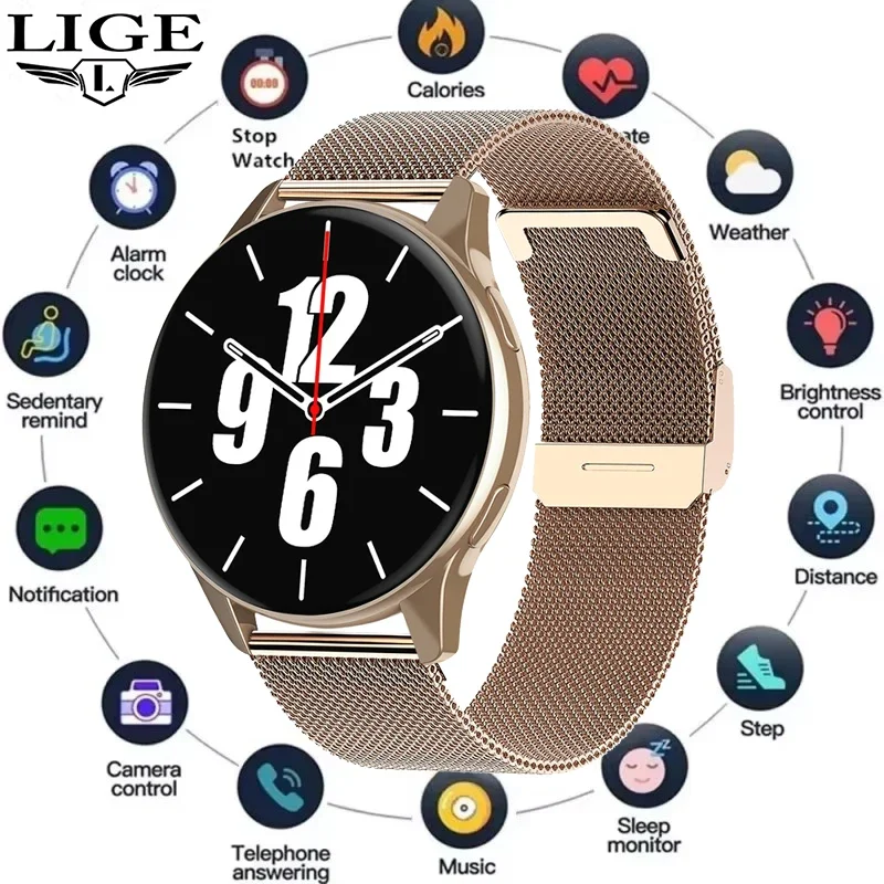 LIGE New Smart Watch Women Men Bluetooth Call Watches Music Player Fitness Sports Bracelet Sleep Monitor Waterproof Smartwatch
LIGE New Smart Watch Women Men Bluetooth Call Watches Music Player Fitness Sports Bracelet Sleep Monitor Waterproof Smartwatch