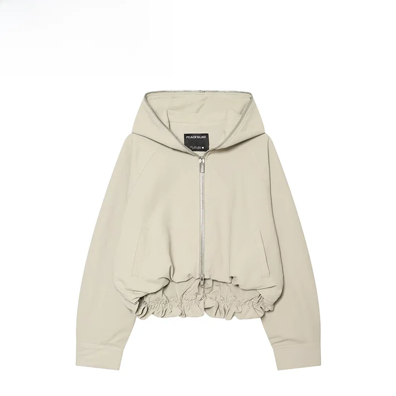 Fashionable ZR Women's Jacket with Hood Zipper Pocket Elastic Waist Summer New Style Polyester Long Sleeve Standard Fit Coat
Fashionable ZR Women's Jacket with Hood Zipper Pocket Elastic Waist Summer New Style Polyester Long Sleeve Standard Fit Coat