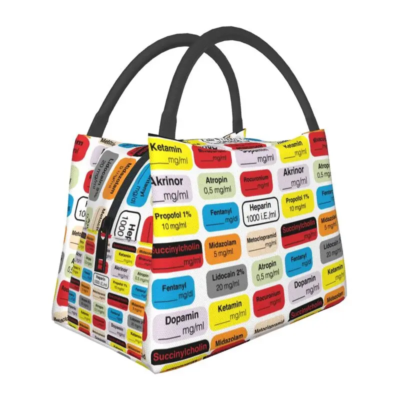 Custom Anesthesia Medication Labels Thermal Insulated Lunch Bags Medical Nurse Lunch Tote for Camping Travel Meal Food Box
Custom Anesthesia Medication Labels Thermal Insulated Lunch Bags Medical Nurse Lunch Tote for Camping Travel Meal Food Box
