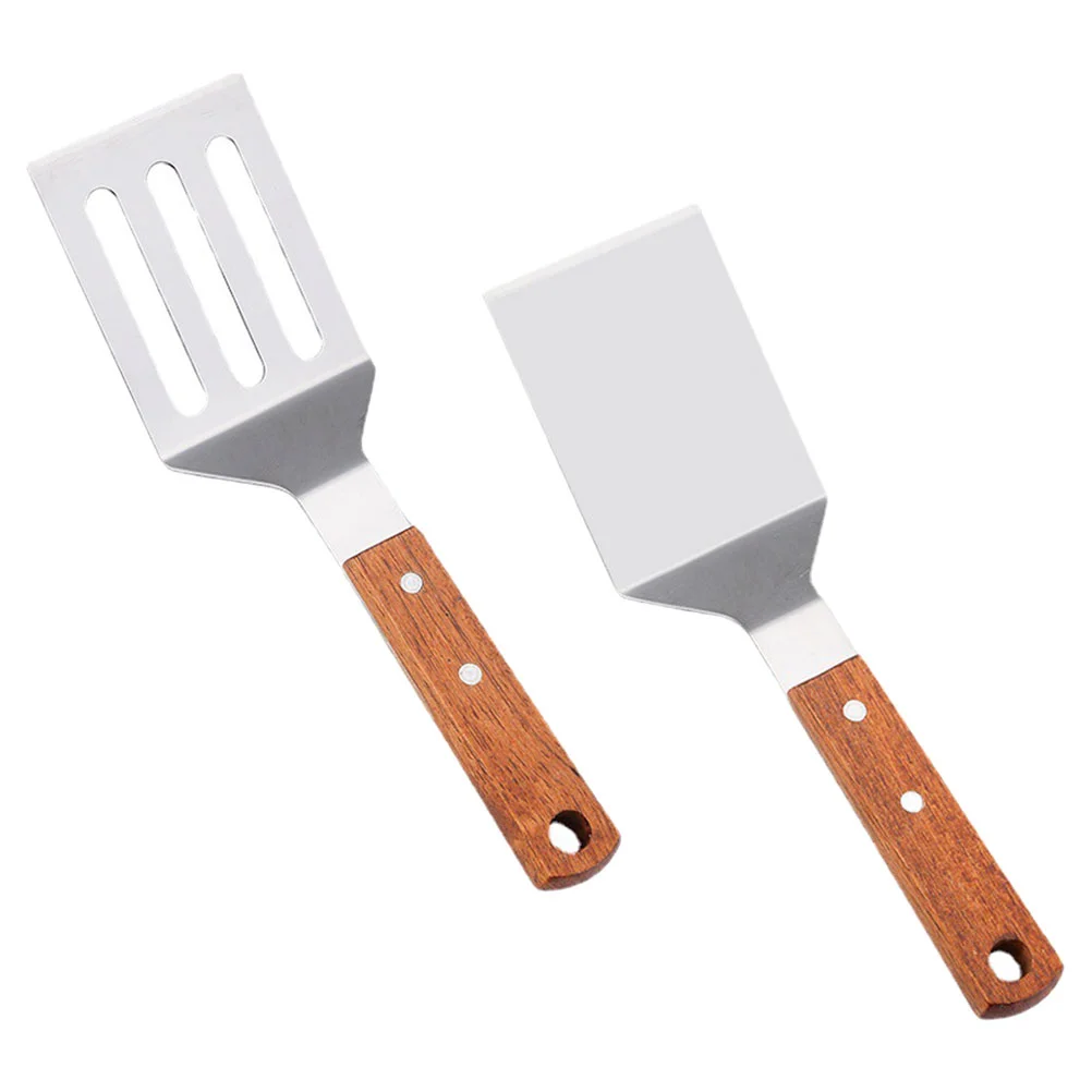 2 Pcs Spatula Wooden Handle Frying Set Stainless Steak Cooking Tool Convenient Wok Major Kitchen Food Silver Practical
2 Pcs Spatula Wooden Handle Frying Set Stainless Steak Cooking Tool Convenient Wok Major Kitchen Food Silver Practical