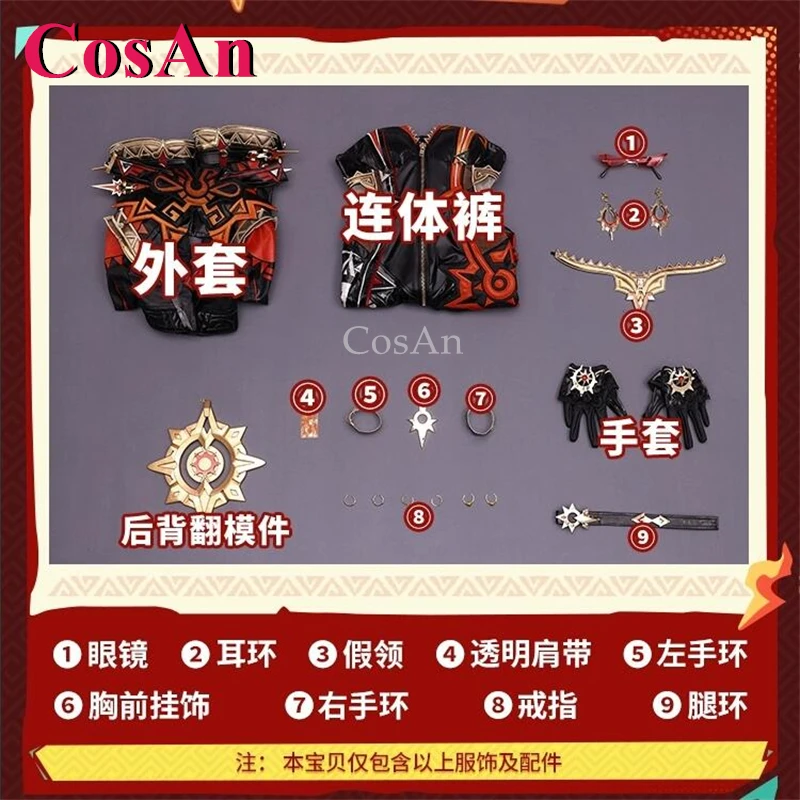 Костюмы для косплея CosAn Game Genshin Impact Mavuika, элегантная и роскошная боевая униформа, одежда для ролевых игр на Хэллоуин, размеры S-XL, новинка
Костюмы для косплея CosAn Game Genshin Impact Mavuika, элегантная и роскошная боевая униформа, одежда для ролевых игр на Хэллоуин, размеры S-XL, новинка