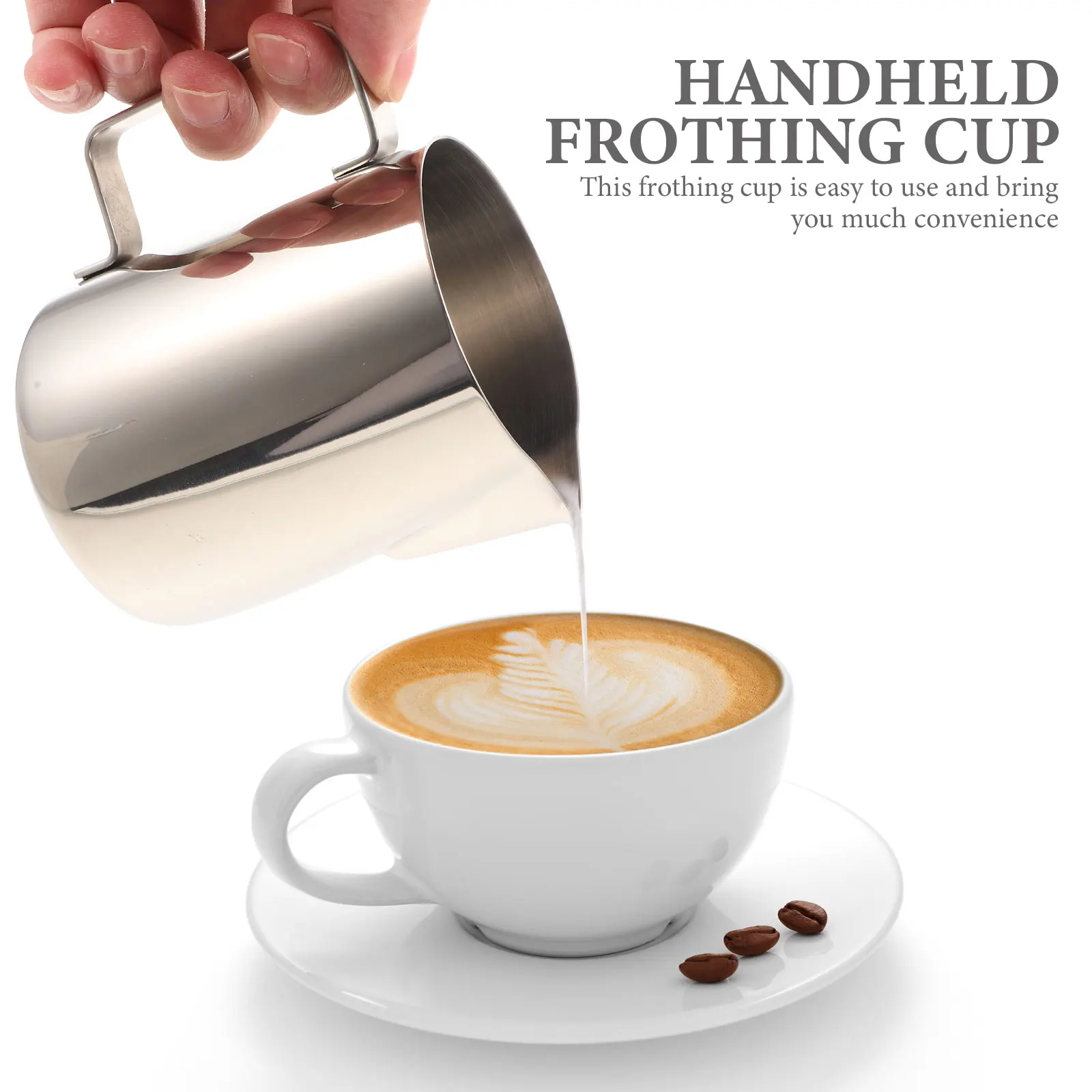 High-Quality Milk Frothing Pitcher Stainless Steel Handheld Cup for Cappuccino Latte Hot Chocolate Easy Pour Spout Dishwasher
High-Quality Milk Frothing Pitcher Stainless Steel Handheld Cup for Cappuccino Latte Hot Chocolate Easy Pour Spout Dishwasher