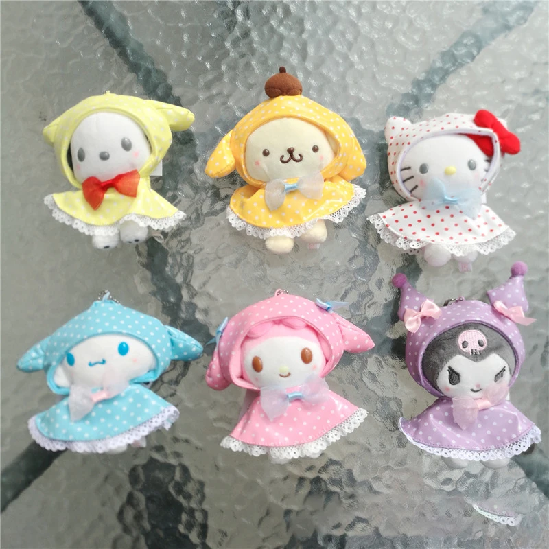 Raincoat Cinnamoroll Pompompurin Pachacco Plush Toys Keychains Shoulder Bag Backpack Car Keychain Juguetes Para Niños Inquietos
Raincoat Cinnamoroll Pompompurin Pachacco Plush Toys Keychains Shoulder Bag Backpack Car Keychain Juguetes Para Niños Inquietos