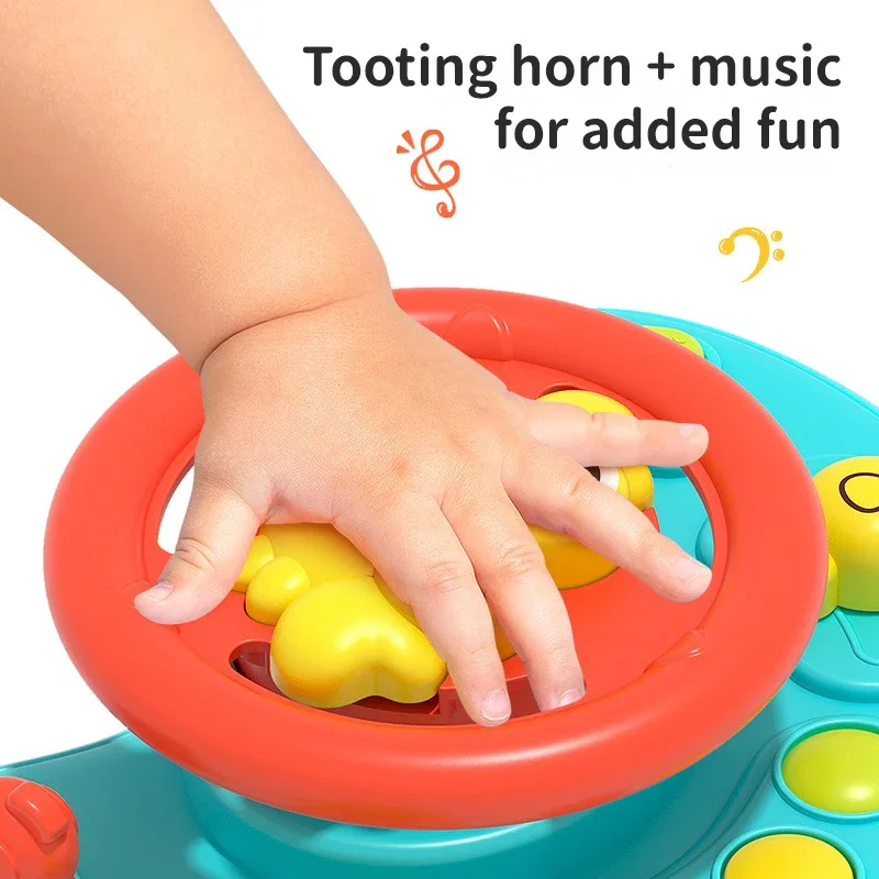 Interactive Kids Simulation Steering Wheel Toy with Crab Light Educational Baby Stroller Steering Wheel with Vocal Features Gift
Interactive Kids Simulation Steering Wheel Toy with Crab Light Educational Baby Stroller Steering Wheel with Vocal Features Gift