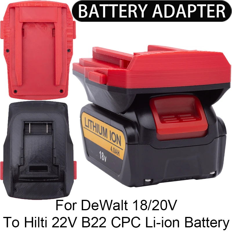 Адаптер/преобразователь для Hilti 22 В B22 CPC, литий-ионные инструменты для DeWalt 18/20 В, адаптер литий-ионного аккумулятора, аксессуары для электроинструментов
Адаптер/преобразователь для Hilti 22 В B22 CPC, литий-ионные инструменты для DeWalt 18/20 В, адаптер литий-ионного аккумулятора, аксессуары для электроинструментов