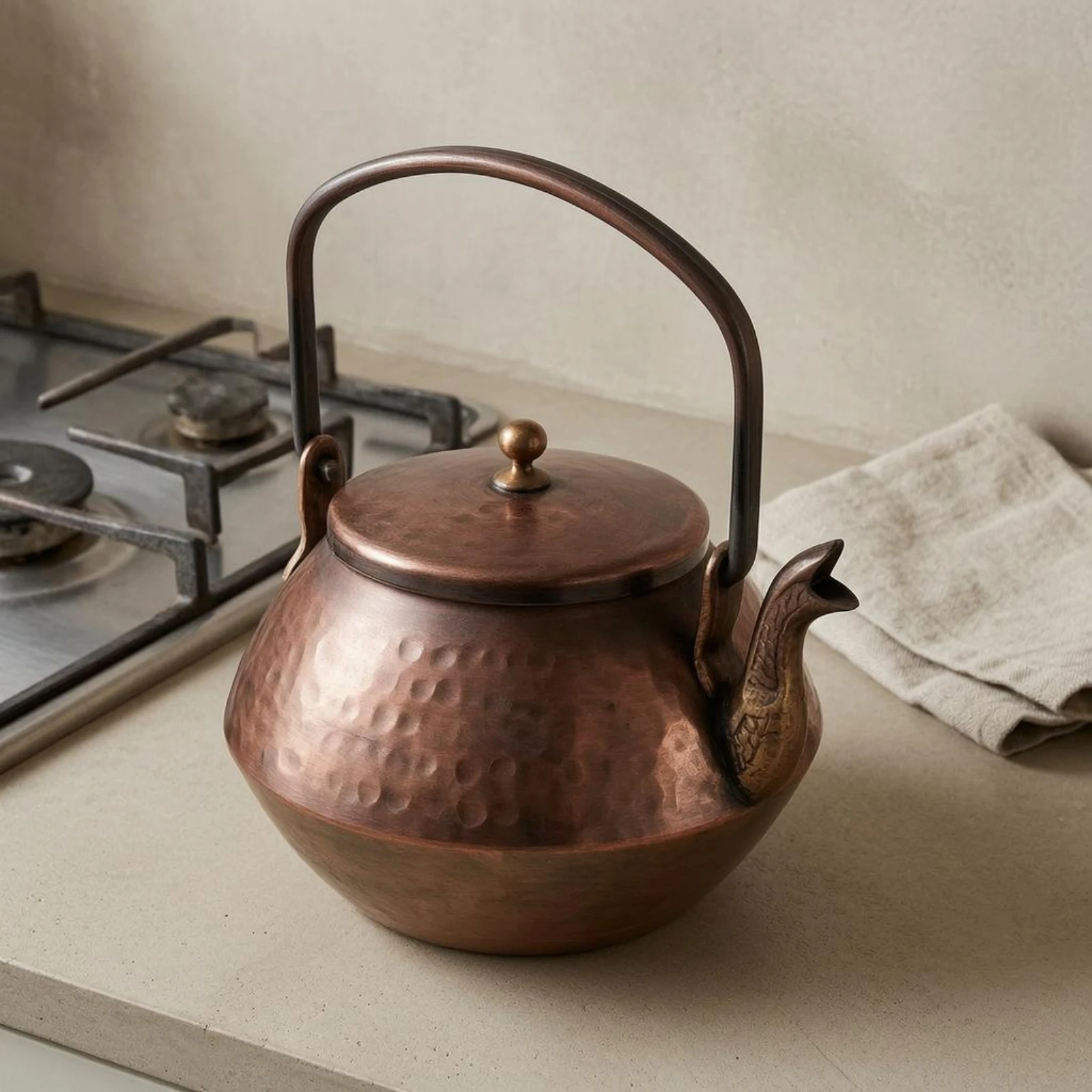 Turkish Tea Kettle Decorative Spout Hammered Copper Tea Kettle Hammered Copper Teapot Arched Handle Turkish Teapot
Turkish Tea Kettle Decorative Spout Hammered Copper Tea Kettle Hammered Copper Teapot Arched Handle Turkish Teapot