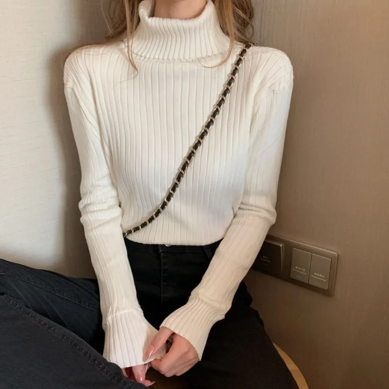 Новый осенне-зимний пуловер с высоким воротником плюс пуховый свитер, базовая рубашка, тонкий вязаный свитер с длинными рукавами, женская одежда
Новый осенне-зимний пуловер с высоким воротником плюс пуховый свитер, базовая рубашка, тонкий вязаный свитер с длинными рукавами, женская одежда