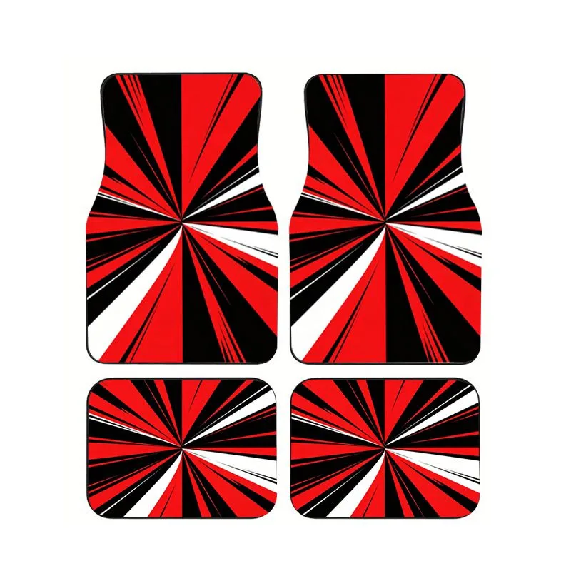 Dynamic Red Black White Sunburst Car Floor Mats 4Pcs Universal Non Slip Auto Foot Carpets Racing Style
Dynamic Red Black White Sunburst Car Floor Mats 4Pcs Universal Non Slip Auto Foot Carpets Racing Style